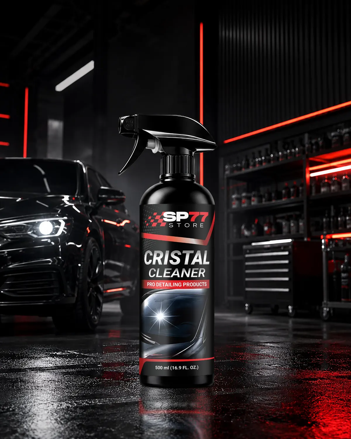 Cristal Cleaner SP77 en un taller de detailing
